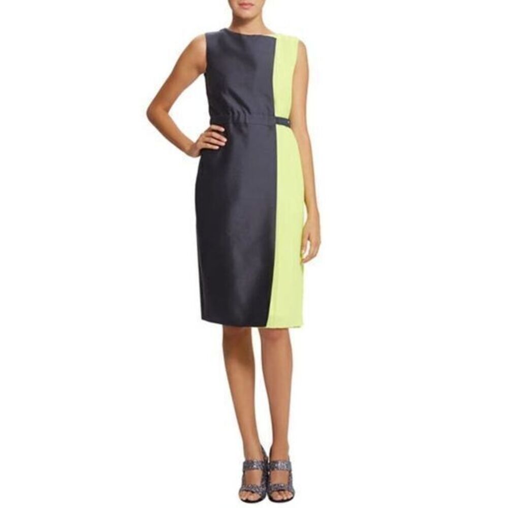 RAOUL NWT Colorblock Two-tone Belted Sleeveless Dress SIZE 0